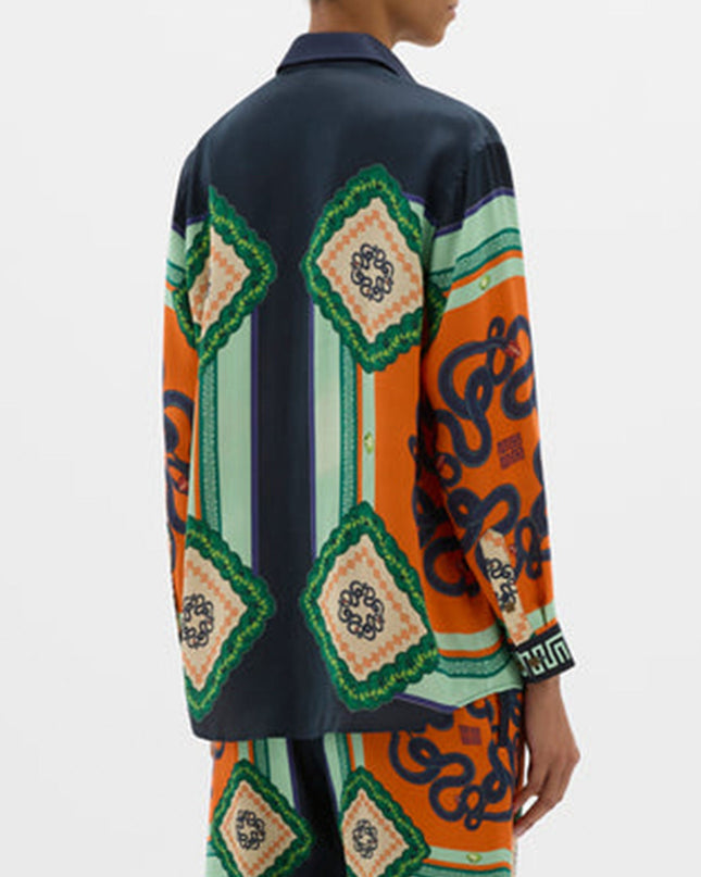 "Tribal Patchwork" Geometric Print Two-Piece Set