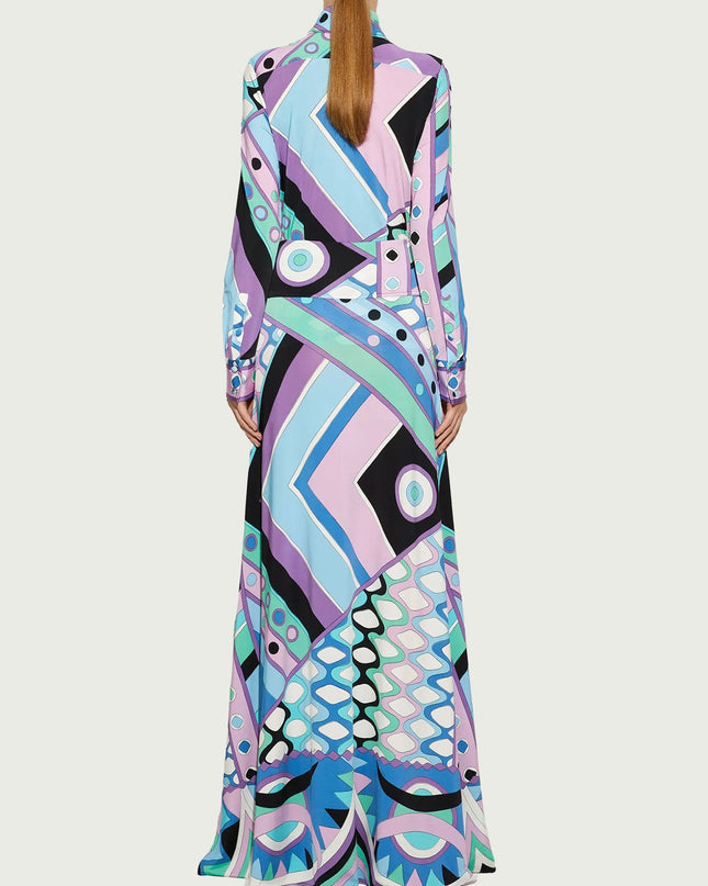 "Cosmic Groove" Geometric Print Two-Piece Set