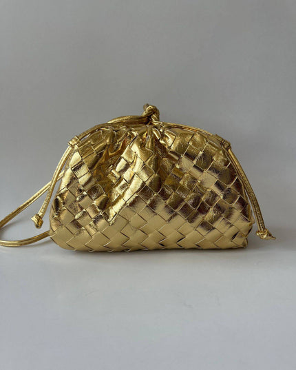 Minimalist Hand-Woven Clutch Shoulder Bag