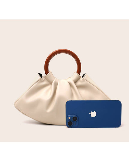 Pleated Shell-shaped Handbag