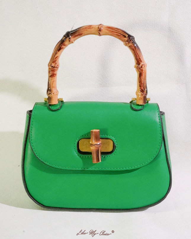 Retro Bamboo Shoulder Crossbody Handbag
