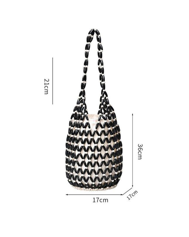 Hollow Woven Bucket Bag