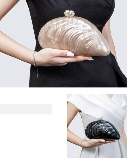 Shell Element Clutch Chain Bag
