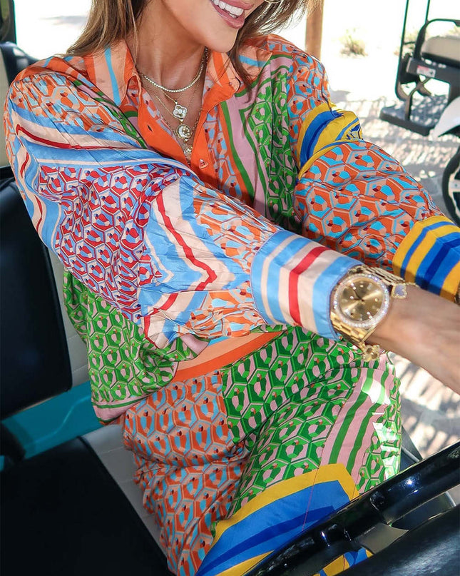 "Tropical Patchwork" Multicolor Print Set