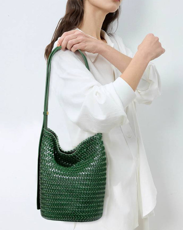 Woven Tote Bag Shoulder Bag Bucket Bag