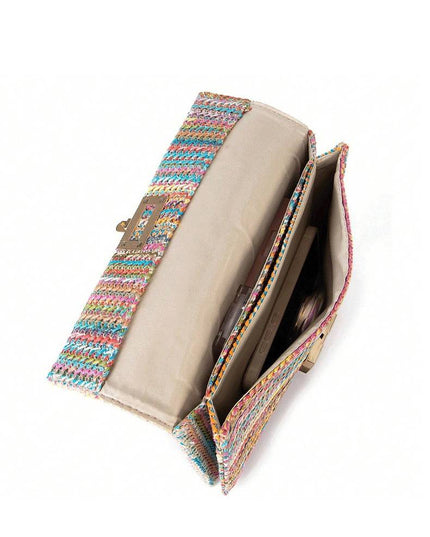 Straw Minimalist Clutch Chain Bag