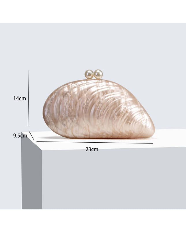 Shell Element Clutch Chain Bag