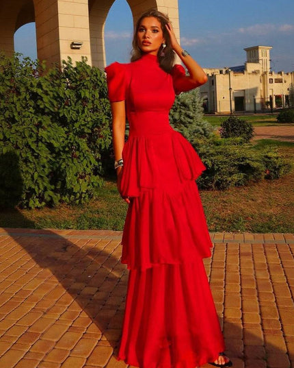 Retro Princess Multi-Layer Maxi Cake Dress