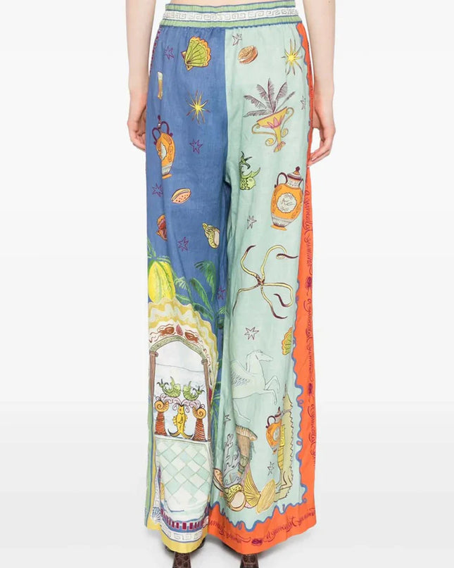 "Mediterranean Mosaic" Art Print Linen Set