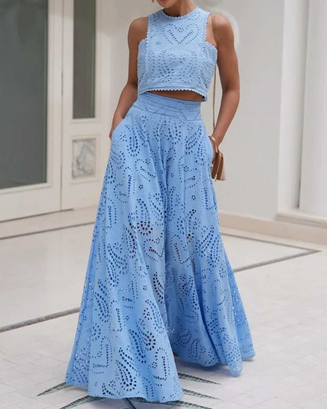 "Azure Lace" Eyelet Embroidery Set