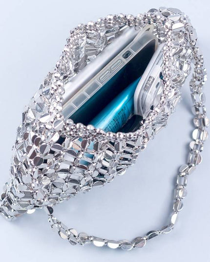 Hollow-out Woven Handbag Underarm Bag