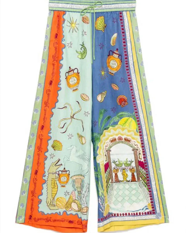 "Mediterranean Mosaic" Art Print Linen Set