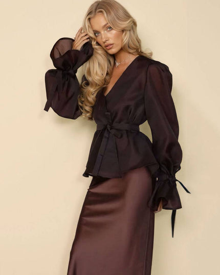 Tulle Shirt Sling Dress And Belt Set
