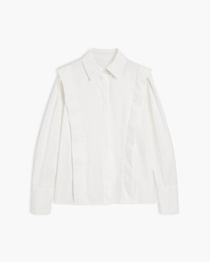 Oversized Shoulder Panel Button-Down Shirt