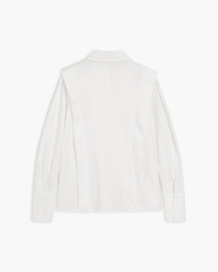 Oversized Shoulder Panel Button-Down Shirt