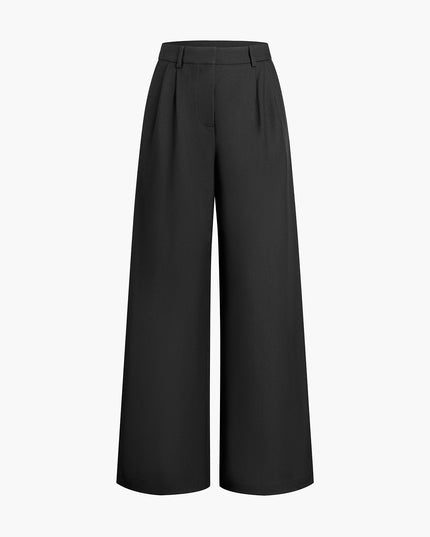 High-Waisted Wide-Leg Trousers