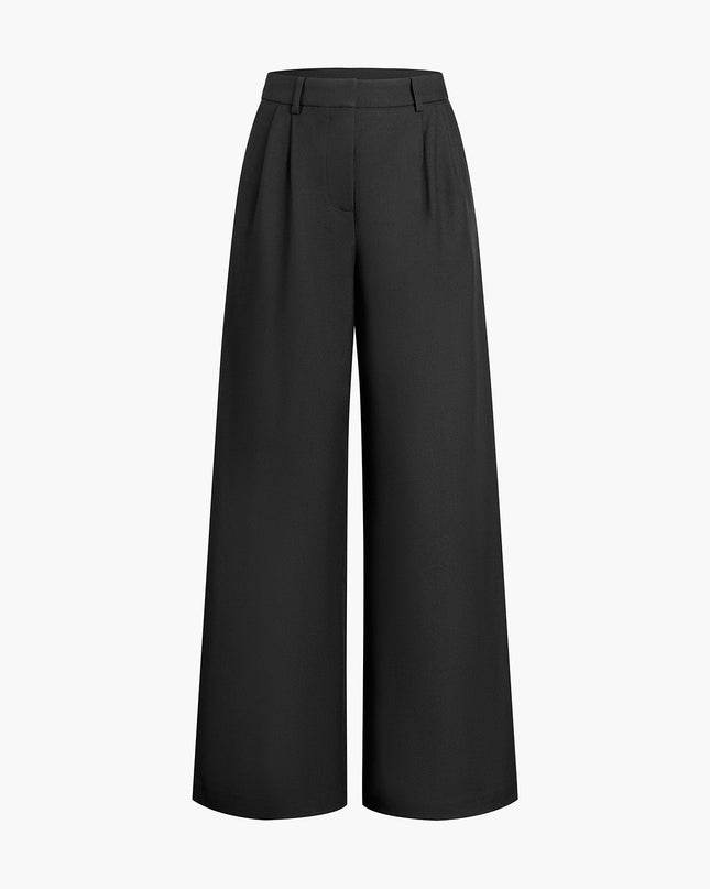 High-Waisted Wide-Leg Trousers