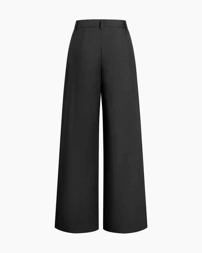 High-Waisted Wide-Leg Trousers