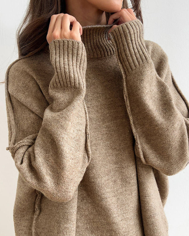 "Cozy Knit" Turtleneck Sweater & Wide-Leg Pants Set