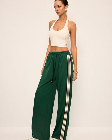 Side Stripe Wide-Leg Sweatpants