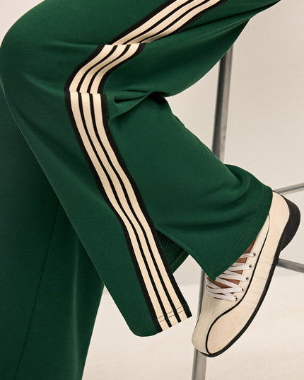 Side Stripe Wide-Leg Sweatpants