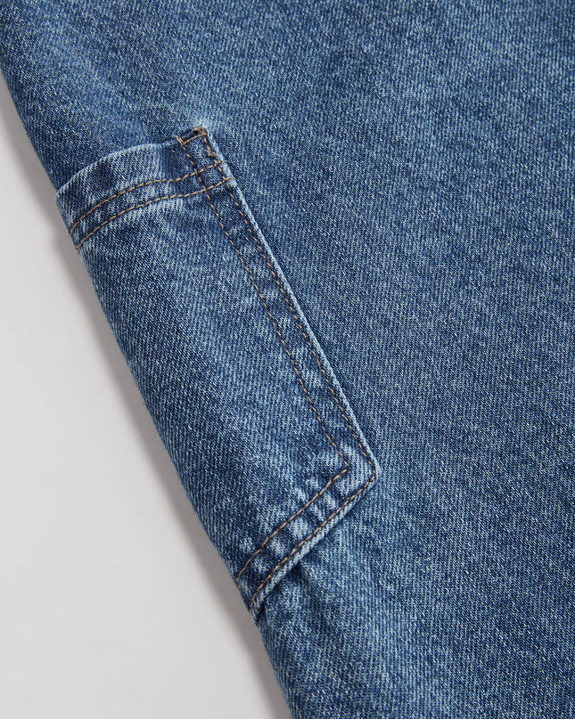 "Deconstructed Wrap" Wrap-Front Balloon Jeans