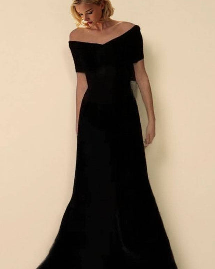 Off-shoulder Tulle Splicing Maxi Dress