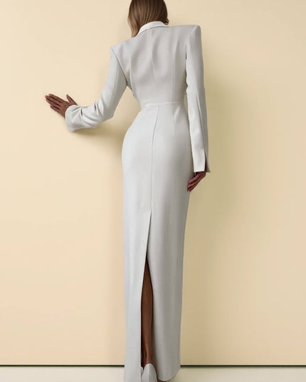 Back Slit Suit Dress