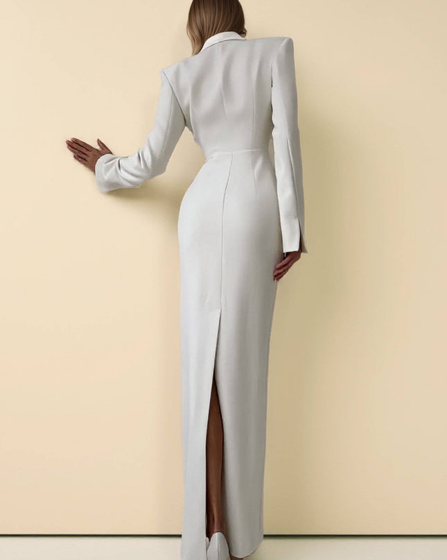 Back Slit Suit Dress