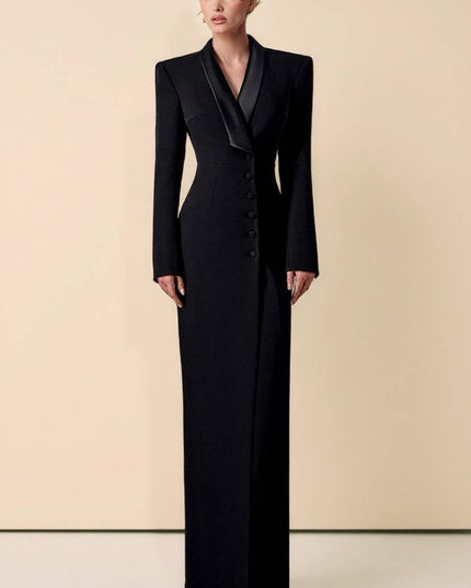 Back Slit Suit Dress