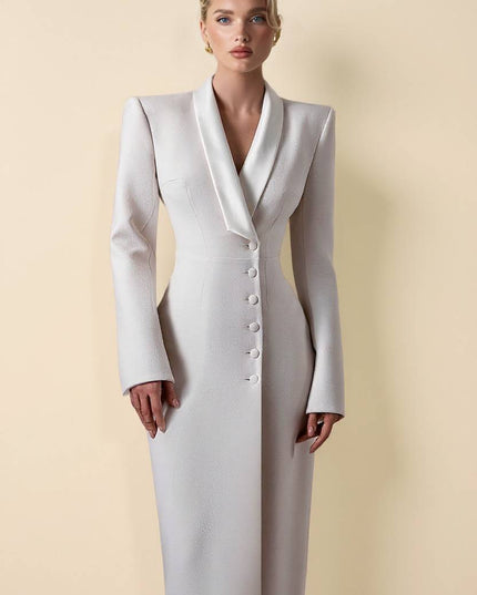 Back Slit Suit Dress
