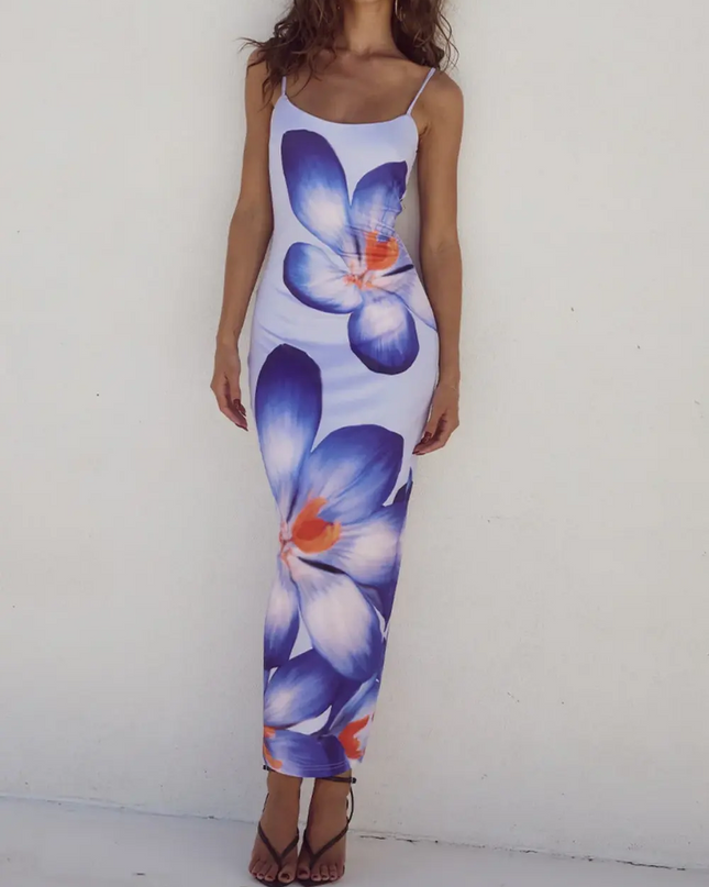 DEIA Midi Dress - Violet Flower