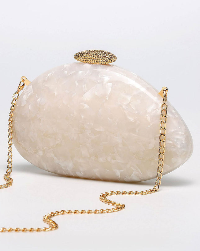 Fashionable Special-shaped Shell Acrylic Wedding Bag