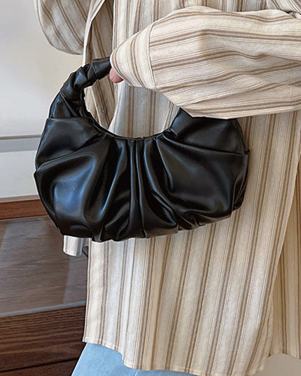 Simple Pleated Dumpling Clutch Bag