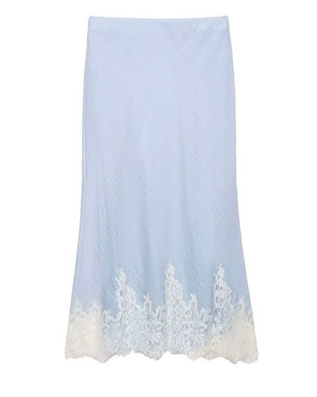 Lace Trim Pleated Cami Top & Midi Skirt Two-Piece Set