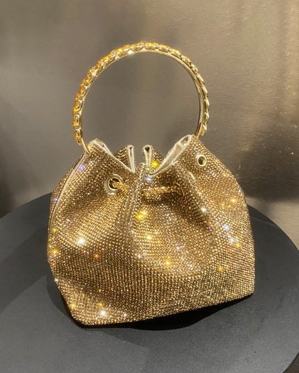 Hot Diamond Bucket Handle Handbag
