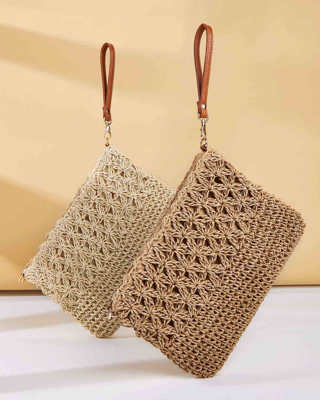 Simple Artistic Straw Beach Tote