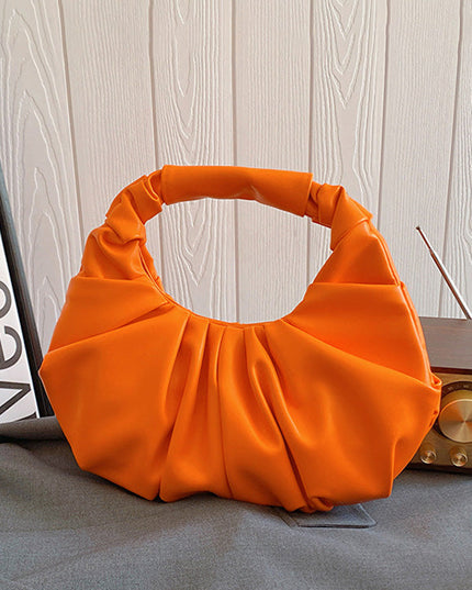 Simple Pleated Dumpling Clutch Bag