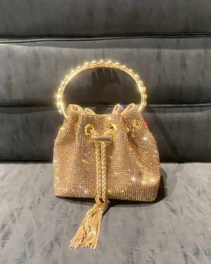 Hot Diamond Bucket Handle Handbag