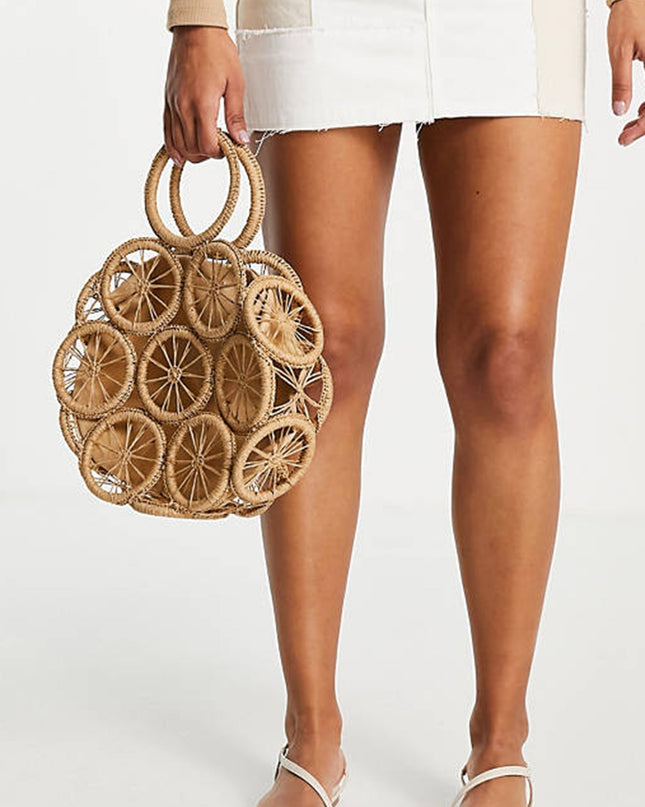Sunshine Woven Straw Handle Bag