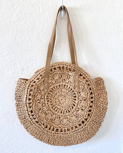 Round Straw Tote Bag