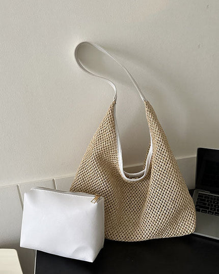 Woven Straw Beach Bag