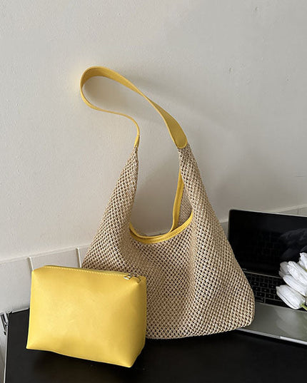 Woven Straw Beach Bag