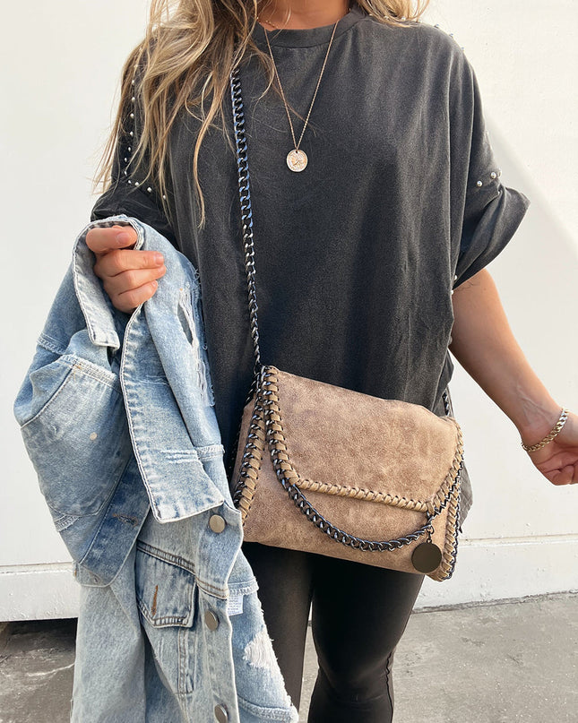 Take Away Crossbody Clutch Tan